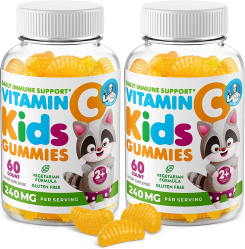 DR. MORITZ Vitamin C Gummies for Kids & Adults - 240 mg - Low-Sugar Chewable Vitamins (Citrus Flavor)