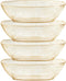 Posh Setting Disposable Oval Serving Bowls, Gold Glitter Plastic Serving Bowls, 4 Pack, 72 Ounce Heavy Duty Party Bowl
