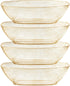 Posh Setting Disposable Oval Serving Bowls, Gold Glitter Plastic Serving Bowls, 4 Pack, 72 Ounce Heavy Duty Party Bowl