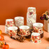 50Pcs Fall Treat Snack Cups, Disposable Ice Cream Cups 9 Oz for Autumn Thanksgiving Dessert Bowls, Party Supplies