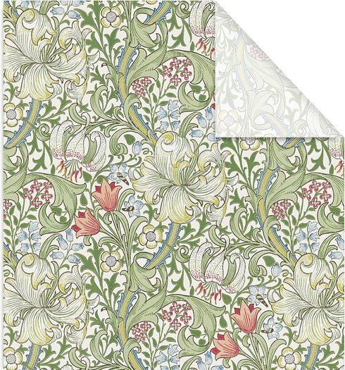 JarThenaAMCS 6 Sheet Vintage Floral Wrapping Paper - Not Roll - Green Flower Gift Wrap for Birthday Baby Shower