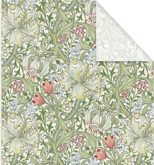 JarThenaAMCS 6 Sheet Vintage Floral Wrapping Paper - Not Roll - Green Flower Gift Wrap for Birthday Baby Shower