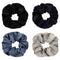 Silk Satin Scrunchies for Women, Big Hair Ties, No Crease Ponytail Holder, Soft Elastic Hair Bands, Blue