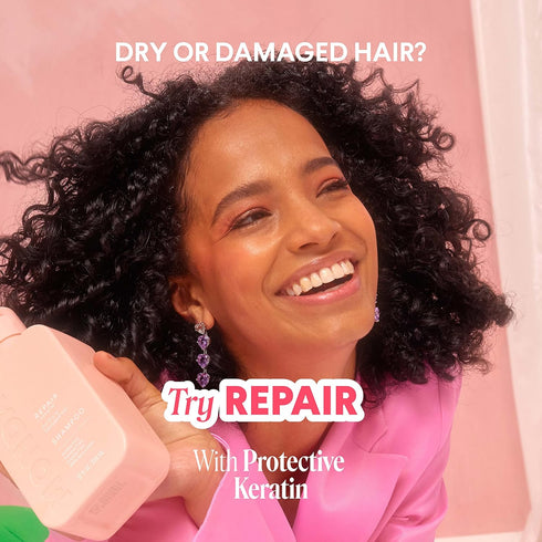 MONDAY HAIRCARE Repair Shampoo and Conditioner Set 12oz for Dry to Damaged Hair with Keratin, Coconut Oil, Shea Butter