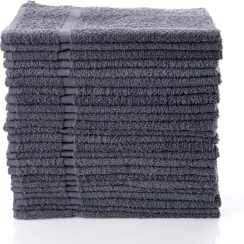 SIMPLI-MAGIC Hand Towels, Gray, 12 Count