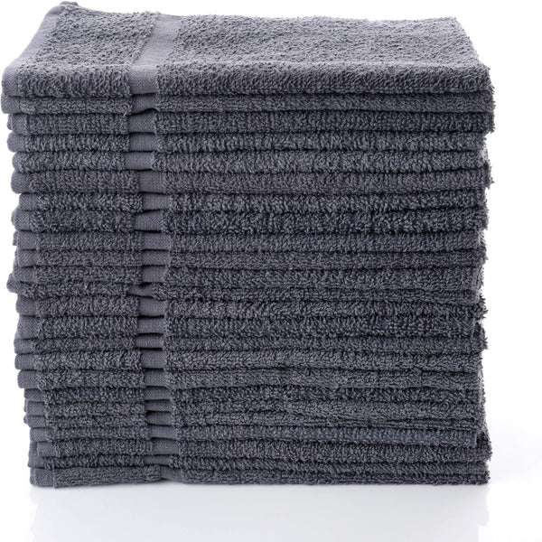 SIMPLI-MAGIC Hand Towels, Gray, 12 Count