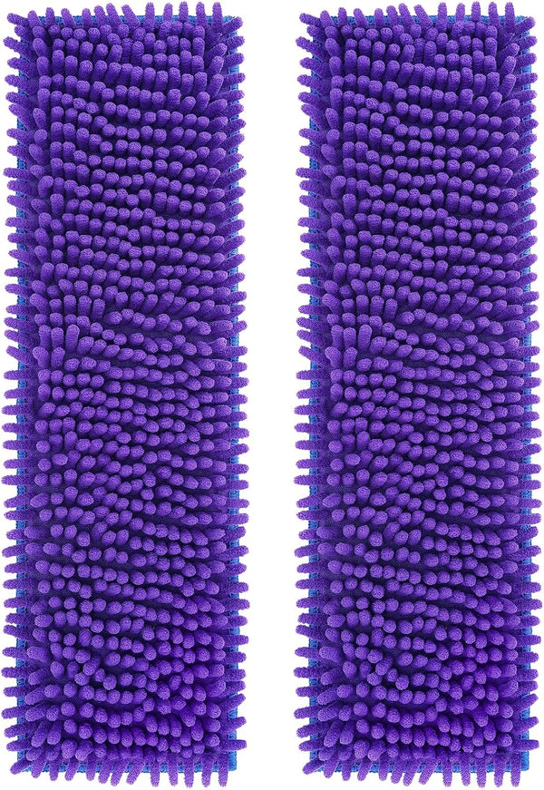 KEEPOW Pet System Microfiber Sweeping Pad for Mop, 18 Inch Washable Cleaning & Dusting Pads, 2 Pack