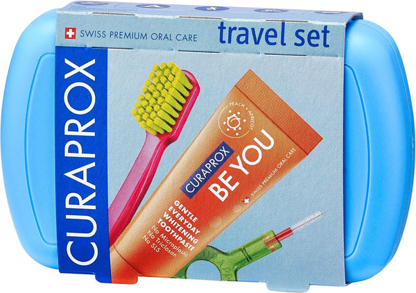 Curaprox Travel Set - Blue for On-the-Go Oral Care