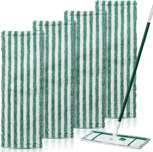 4 Pack Microfiber Mop Heads for Libman Microfiber Floor Mop, Reusable & Washable Pads for Multi-Surface Floors