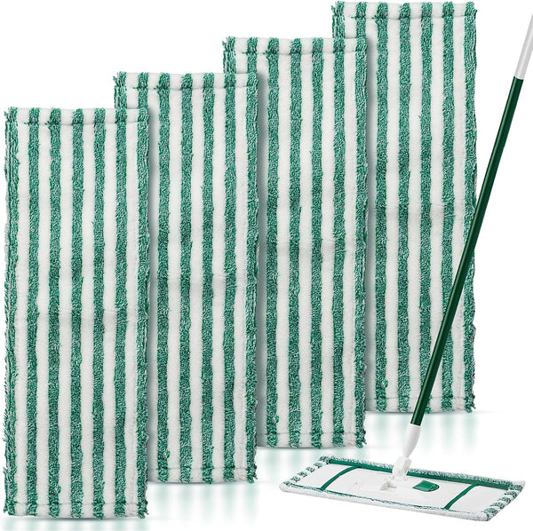 4 Pack Microfiber Mop Heads for Libman Microfiber Floor Mop, Reusable & Washable Pads for Multi-Surface Floors