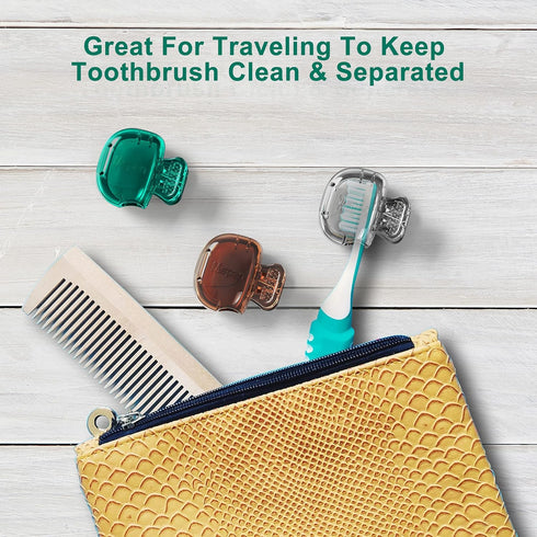Mspan Toothbrush Protector Travel Cover, Cute Clip Case Bulk Guard for Kids Adults Oral Care Accessories