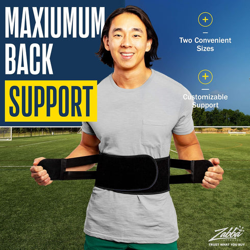 Back Brace for Men Women, Compression Lower Back Support Belts for Pain Relief, Breathable Lumbar Belts with Pocket