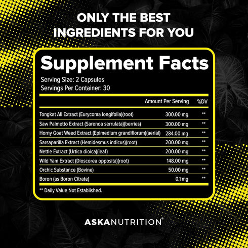 Testosterone Booster for Men, 2 PACK, Natural Test Booster with Horny Goat Weed & Tongkat Ali, Muscle Builder,