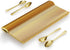 Mini Spoons for Desserts - Bulk Pack of 100 Mini Gold Dessert Spoons, Disposable 4.5 Inch Plastic Appetizer Spoons,