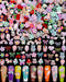 Pack of 200pcs Cute & Sweet 3D Nail Charms for Acrylic Nails, Flower Bee Bear Butterfly Decorations & DIY Accessories