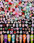 Pack of 200pcs Cute & Sweet 3D Nail Charms for Acrylic Nails, Flower Bee Bear Butterfly Decorations & DIY Accessories
