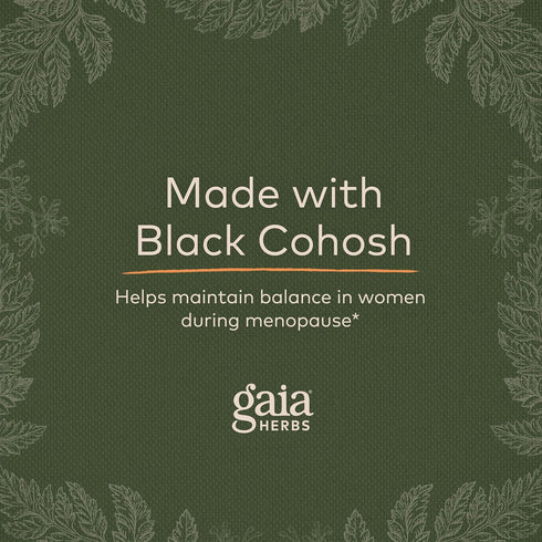 Gaia Herbs Black Cohosh - Menopause Support for Hormone Balance, Organic Black Cohosh, 60 Vegan Liquid Phyto-Capsules