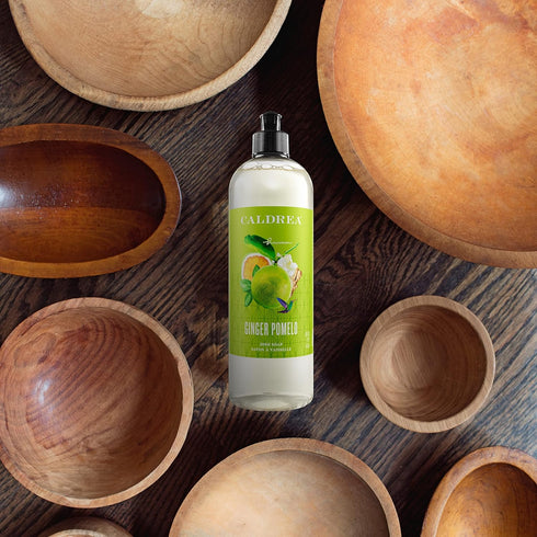 Caldrea Dish Soap, Biodegradable Liquid, Soap Bark and Aloe Vera, Ginger Pomelo Scent, 16 oz
