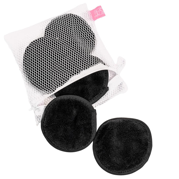 S&T INC. 5PK Makeup Remover Wipes for Skin Care with Laundry and Storage Bag, Reusable Face Towels, Travel Essentials,