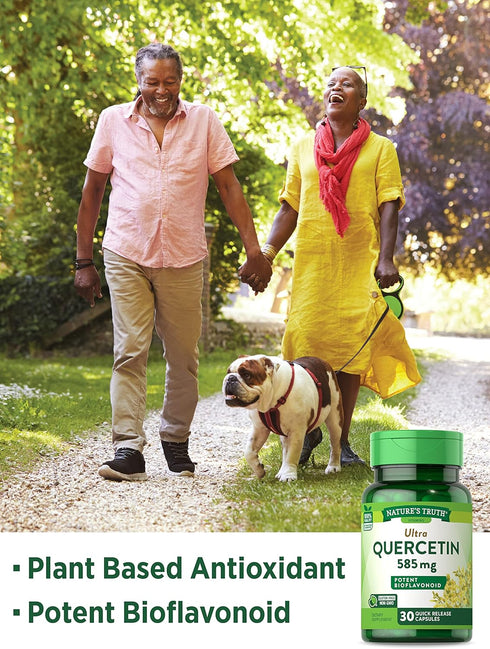 Nature's Truth Quercetin - 585mg Potent Bioflavonoid Supplement, 30 Capsules, Non-GMO & Gluten Free