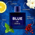 NovoGlow Blue De Paris For Men - 3.4 Fl. Oz. 100ml Men's Perfume Carrying Pouch - Refreshing Combination of Woody Floral & Fruity Scents - Masculine Scent Lasts All Day A Gift for Any Occasion