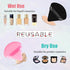 8 Pieces Triangle Makeup Puff with 4 Travel Cases, Reusable Velour Cosmetic Foundation Blender Sponge for Loose Powder