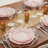 SILVER SPOONS Fancy Disposable Dessert Plates (10 PC) Heavy Duty Plastic Plates, Rose Gold Party Supplies for Baby Showers, celebrations & Events, Pink Plates with Silver Embossed Rim - 7.5" by Silver Spoons