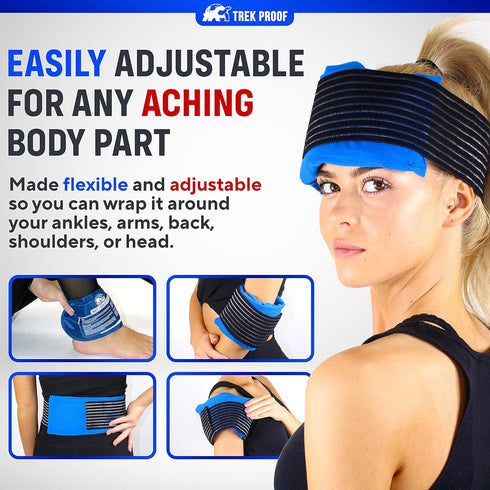 Ice Pack (3-Piece Set) – Reusable Hot and Cold Therapy Gel Wrap for Injury Recovery, Alleviate Joint and Muscle Pain -