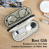 2 in 1 Contact Lens Case and Glasses Case, Double Sided Design with Mirror & Tweezer, Portable Kit