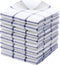Cotton Dish Towels for Kitchen, Set of 8, Light and Soft Cleaning Rags, 12 Inch x 12 Inch (Blue Plaid)