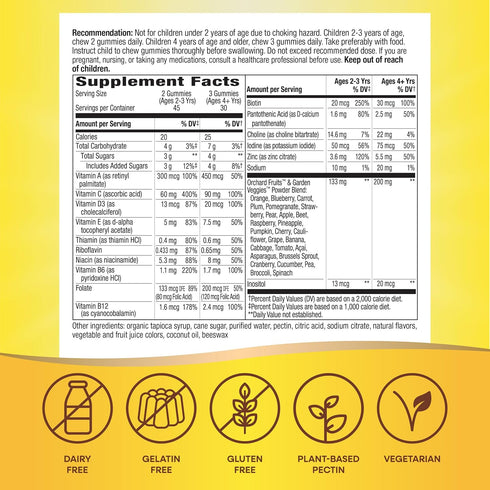 Gummy 90 Gummies Nature's Way Alive! Children's Premium Multivitamin, Gluten Free, Made with Pectin