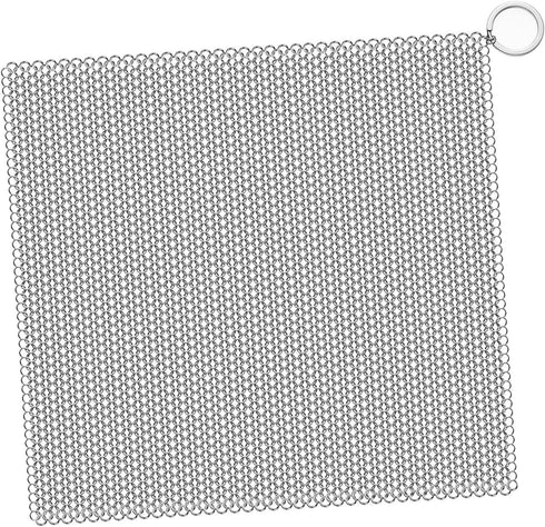 Penhderm 316L Stainless Steel Cast Iron Cleaner, Chainmail Scrubber,Kitchen Tool,Chain Mail Scrubber Cast