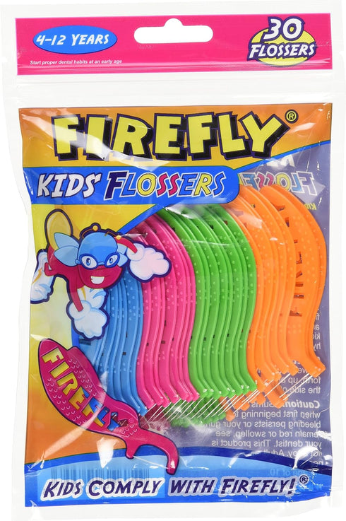 Firefly Kids Flossers, 30 Count