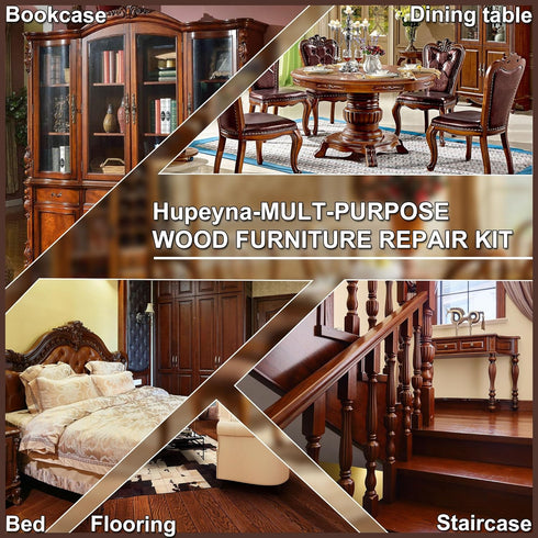Wood Furniture Repair Kit, 21 Pcs, Touch Up Wood Putty, Wood Fillers, Beeswax for Cracks, Scratches, Holes
