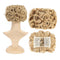 SWACC Short Messy Curly Hair Bun Extension, Honey Golden Blonde-18#, Easy Stretch Combs Clip-in Ponytail