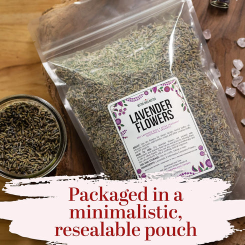 Lavender Buds Food Grade | Bulk Dried Lavender Flowers for Soap Making and Cooking, Edible Lavender