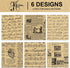 JarThenaAMCS 12 Sheet Vintage Newspaper Wrapping Paper - Not Roll - Retro Gift Wrap Paper for DIY Crafts