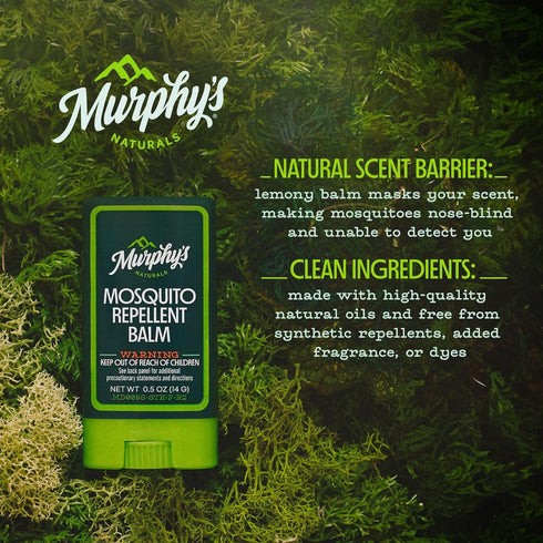 Murphy's Naturals Mosquito Repellent Balm Stick, Plant-Based, DEET-Free, Travel-Pocket Size, 0.5oz Each, 3-Pack