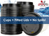 White 12 Oz Paper Coffee Cups with Recyclable Dome Lids, 100 Pk. BPA Free Disposable Drink Cup Set for Hot Tea and