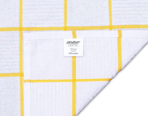 AMOUR INFINI Terry Dish Cloths, Set of 8, Highly Absorbent, Quick Dry Dish Rags for Cleaning & Drying Dishes
