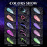 MIZHSE 9D Cat Eye Gel Nail Polish Set, Magnetic Cat Eye Gel Polish, 10ml*6 with 2 Magnets, Chameleon Magic Effect