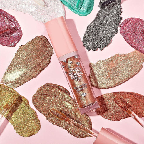 KimChi Chic Beauty Diamond Sharts Liquid Glitter Eyeshadow, 0.21 fl oz - Black Out Cream Makeup