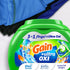 Gain flings Ultra Oxi Laundry Detergent Pacs, 3-in-1 HE Compatible, Waterfall Delight Scent, 76 Count