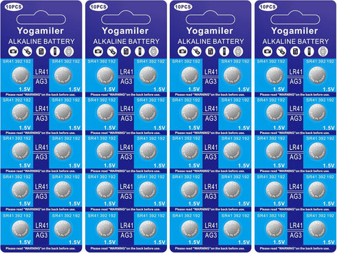 40-Pack LR41 AG3 392 192 SR41 384 736 L736F 1.5V Button Cell Batteries