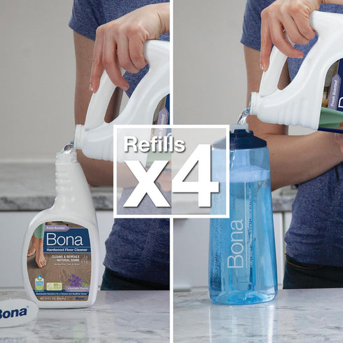 Bona 128 fl oz Hardwood Floor Cleaner Refill - Lavender Thyme Scent, Residue-Free Floor Cleaning Solution