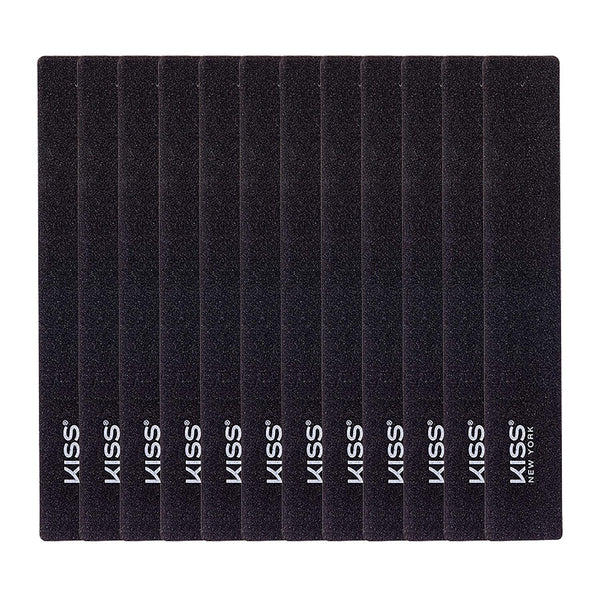 KISS Nail Files Wide Board Grinder - 12 pieces, Double Sided, Reusable, Washable