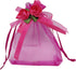50pcs Sheer Organza Favor Bags for Wedding, 3.8x4.8'' Gift Bags with Drawstring, Hot Pink