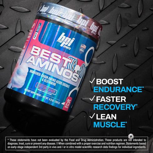 BPI Sports BCAA Powder - Best Aminos Post Workout Recovery Drink with Glutamine, 25 Servings, Plumberry Flavor