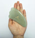 Set of 2 Gua Sha Facial Massagers, Jade Stone Skincare Tools for Excellent Massage and Relaxation