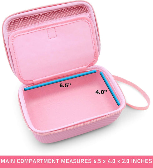 CASEMATIX Pink Travel Case Bag for Asthma Inhaler, Masks, Spacer - Case Only